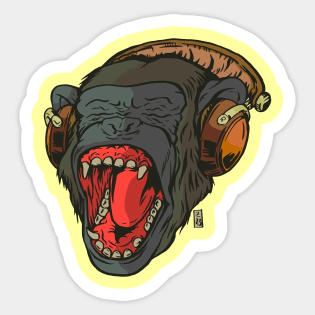 Simian Sing-A-Long Sticker by Thomcat23